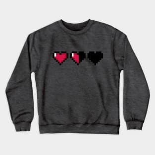 Video Game Hearts – Half Health Crewneck Sweatshirt